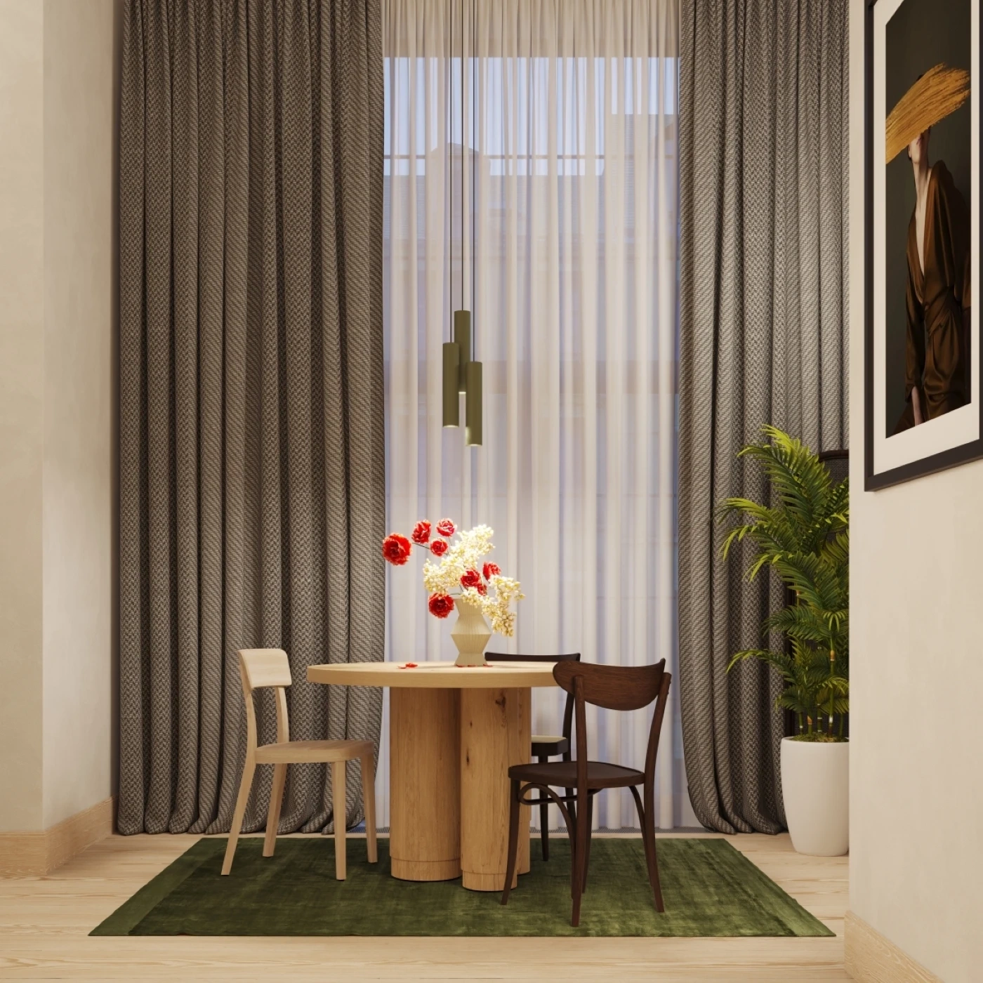 Wall lamp LAGOS 2 olive green