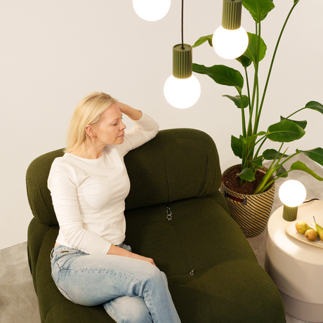 Table lamp HALO olive green