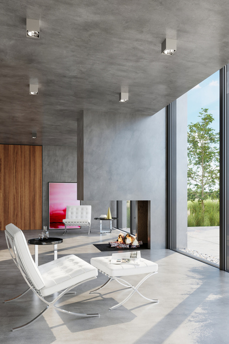 Ceiling lamp BLAKE gray + 1x LED bulb GU10 AR111 3000K WARM 12W 800lm