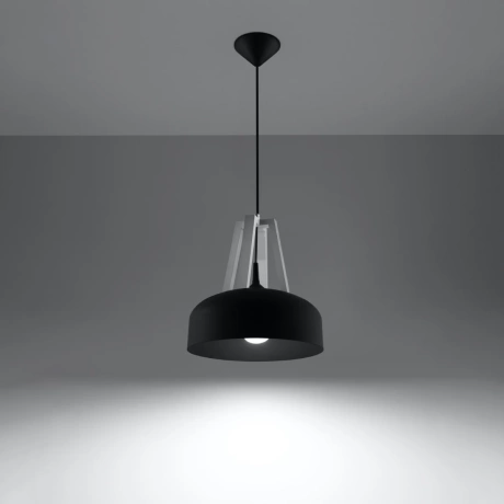 Pendant lamp CASCO black/white