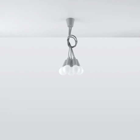 Pendant lamp DIEGO 5 grey