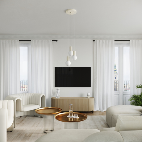 Pendant lamp HALO 3P beige