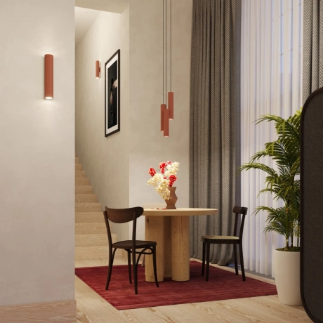 Pendant lamp LAGOS 2 red ochre