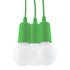 Hanging lamp DIEGO 3 green + 3x LED Bulb E27 3000K Warm White 7.5W 620lm