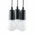 Ceiling lamp DIEGO 3 black + 3x LED Bulb E27 3000K Warm 7.5W 620lm