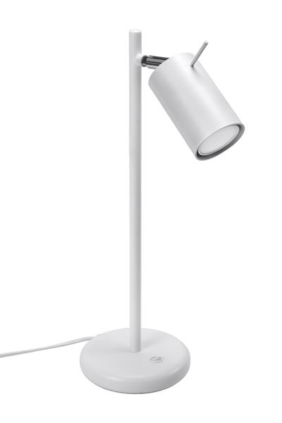 Desk lamp RING white + 1x LED Bulb GU-10 3000K Warm 7W 620lm