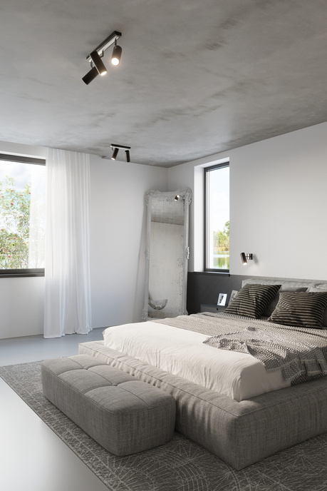 Ceiling lamp DIREZIONE 2 black + 2x LED Bulb GU-10 3000K Warm 7W 620lm