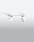 Ceiling lamp MERIDA 2 white + 2x LED Bulb GU-10 3000K Warm 7W 620lm