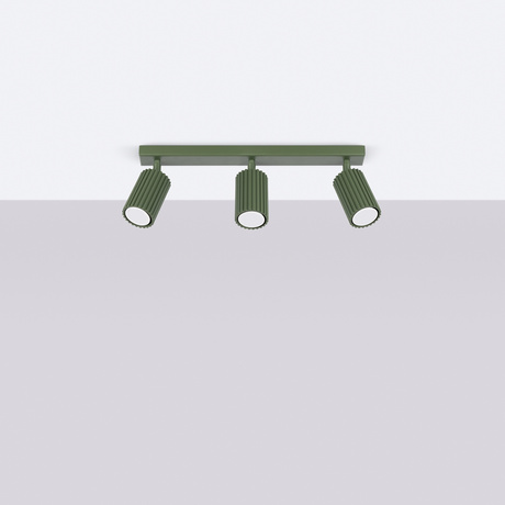 Ceiling lamp KARBON 3L olive green