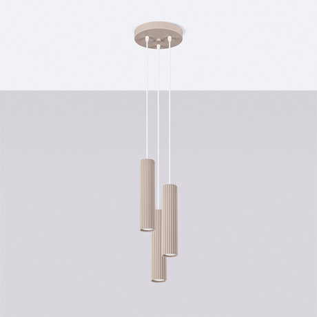 Pendant lamp KARBON 3P taupe