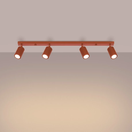 Ceiling lamp KARBON 4L red ochre