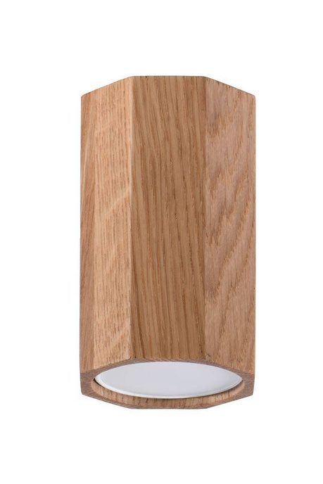 Ceiling lamp ZEKE 10 oak + 1x LED Bulb GU-10 4000K Cool White 7W 630lm