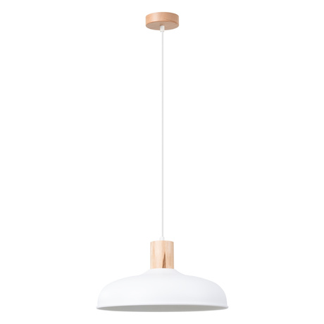 Hanging lamp INDY white + 1x LED Bulb E27 3000K Warm 7.5W 620lm