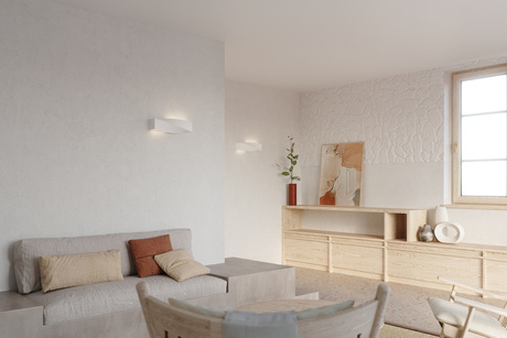 Wall ceramic lamp SIGMA white + 1x LED Bulb E27 4000K Cool White 7.5W 650lm