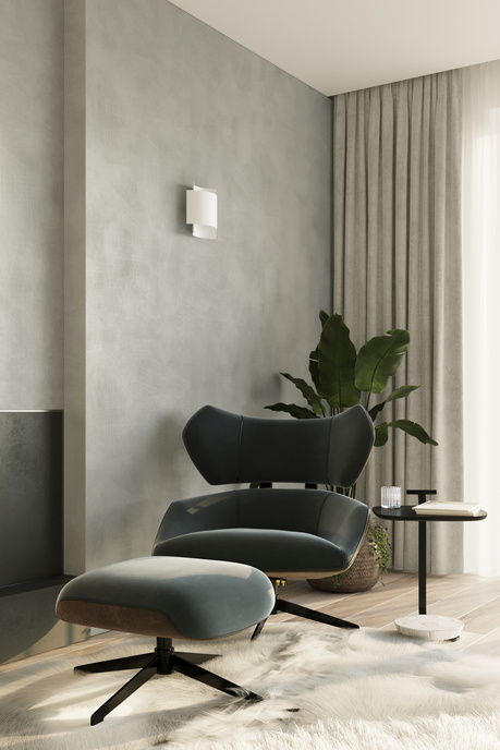 Wall lamp IMPACT white + 1x LED Bulb G9 4000K Cool White 4.5W 530lm