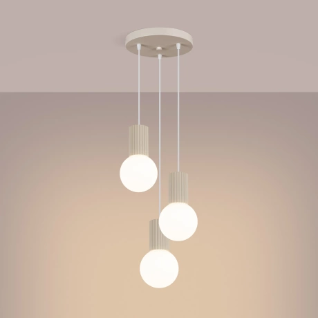 Pendant lamp HALO 3P beige