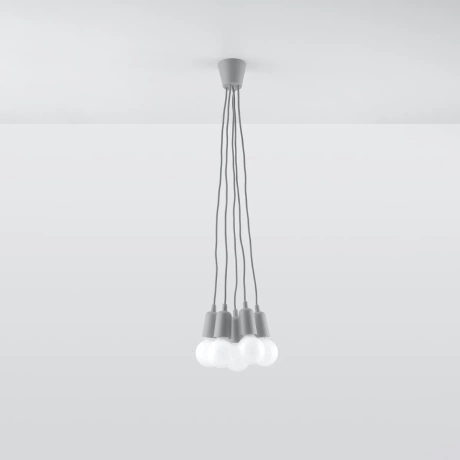 Pendant lamp DIEGO 5 grey