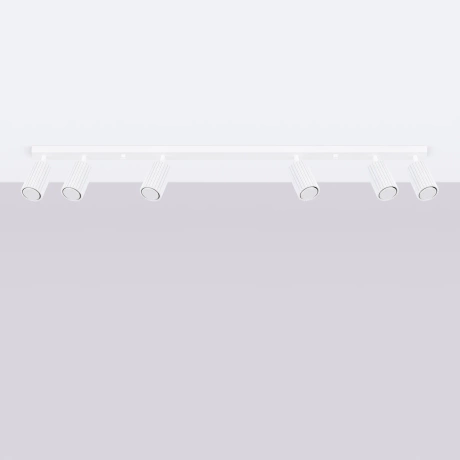 Ceiling lamp KARBON 6L white