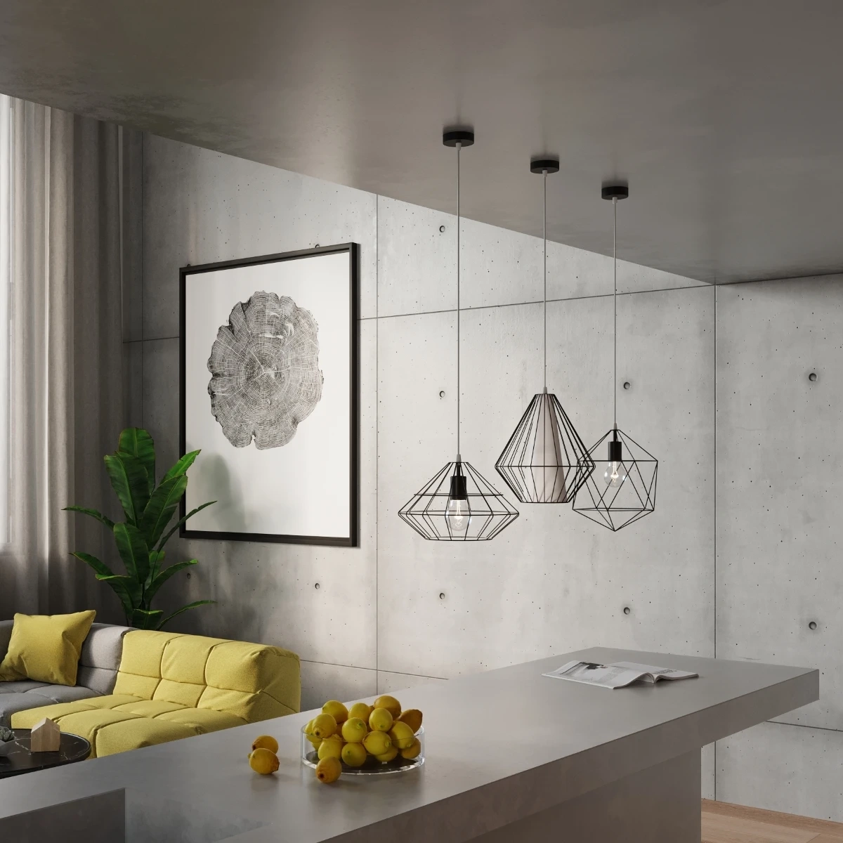 Pendant lamp UMBERTO black