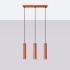 Pendant lamp LAGOS 3L red ochre