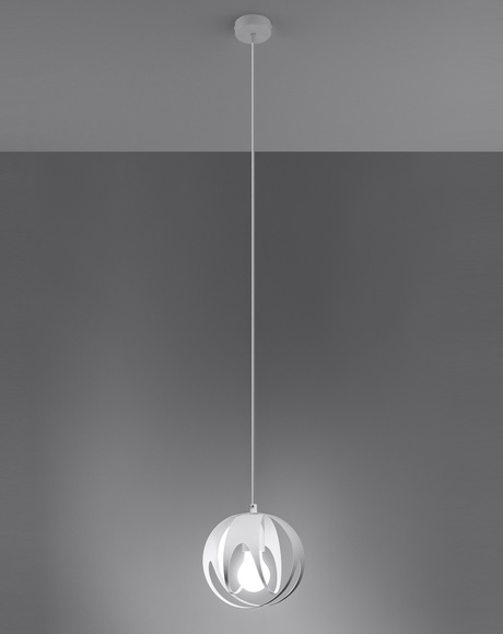 Ceiling lamp TULOS 1 white + 1x LED Bulb E27 4000K Cool White 7.5W 650lm