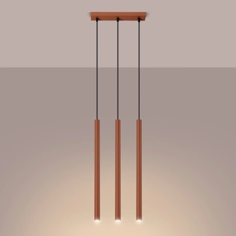 Pendant lamp PASTELO 3 red ochre