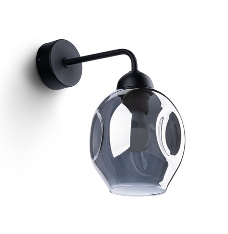 Wall lamp FILLAN 1 black + 1x LED bulb E27 3000K Warm 7.5W 620lm