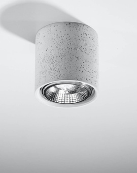 Ceiling lamp CULLO 140 concrete + 1x LED bulb GU10 AR111 3000K WARM 12W 800lm [WOJ+14146]