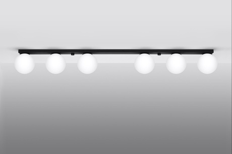 Ceiling lamp YOLI 6 black + 6x LED Bulb G9 4000K Cool White 4.5W 460lm