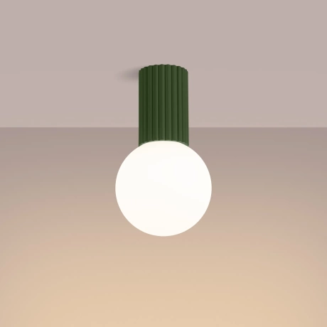 Ceiling lamp HALO olive green IP44