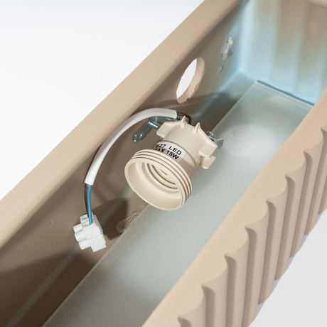 Wall lamp ceramic RIGATA taupe