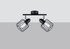 Ceiling lamp BELUCI 2 black + 2x LED Bulb E14 4000K Cool White 7.5W 680lm