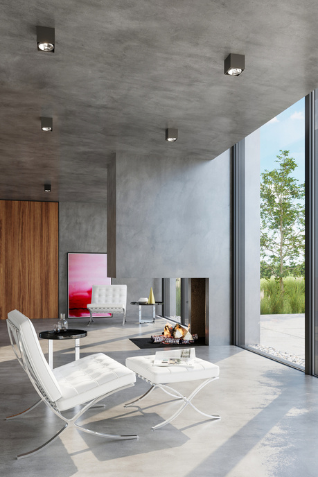 Ceiling lamp BLAKE in black color + 1x LED bulb GU10 AR111 3000K WARM 12W 800lm