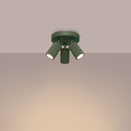 Ceiling lamp KARBON 3P olive green