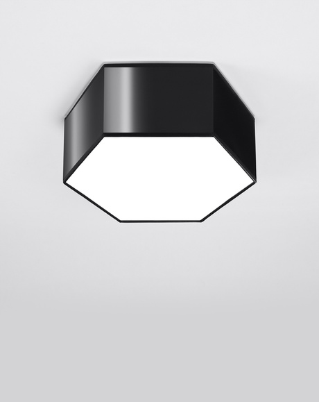 Ceiling lamp SUNDE 13 black + 2x LED bulb E27 3000K Warm 7.5W 620lm.