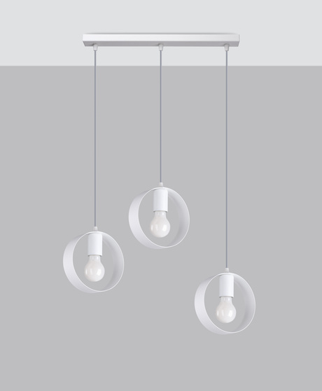 Ceiling lamp TITRAN 3 white + 3x LED bulb E27 3000K Warm 7.5W 620lm