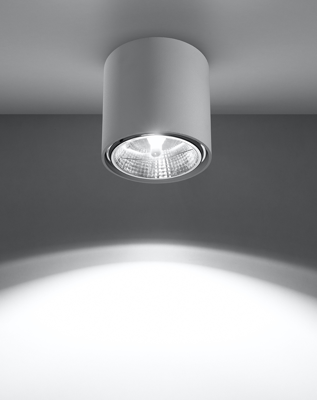 Ceiling lamp TIUBE white + 1x LED Bulb GU10 AR111 4000K COOL 10W 850lm