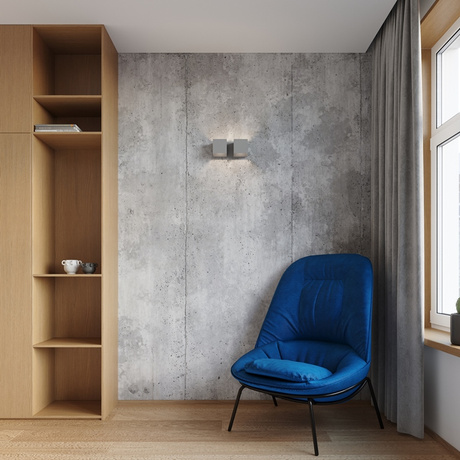 Wall lamp QUAD 2 grey + 2x LED Bulb G9 4000K Cool White 4.5W 530lm