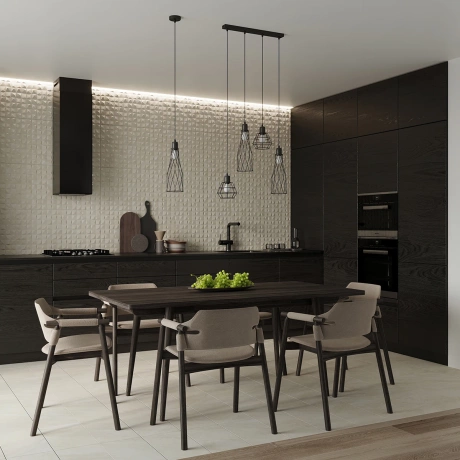 Pendant lamp SUBA 3P black