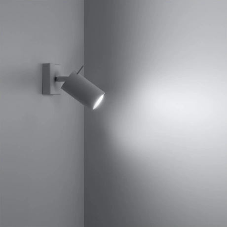 Wall lamp RING white with a switch