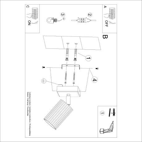 Wall lamp KARBON white