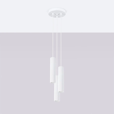 Pendant lamp KARBON 3P white