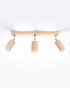 Ceiling lamp BERG 3 natural wood + 3x LED bulb GU-10 3000K Warm 7W 620lm