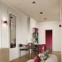 Ceiling lamp AURA 2 burgundy Gx53