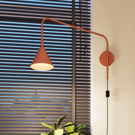 Wall lamp NOX red ochre
