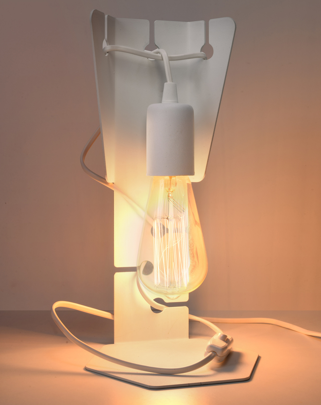Desk lamp ARBY white + 1x LED Bulb E27 3000K Warm White 7.5W 620lm