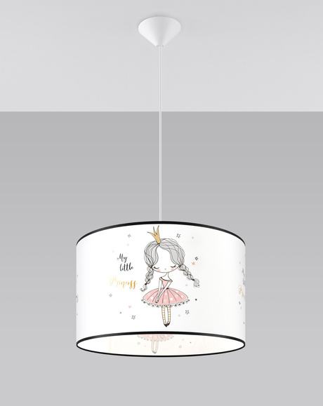 Hanging lamp PRINCESS 40 + 1x LED Bulb E27 4000K Cool White 7.5W 650lm.