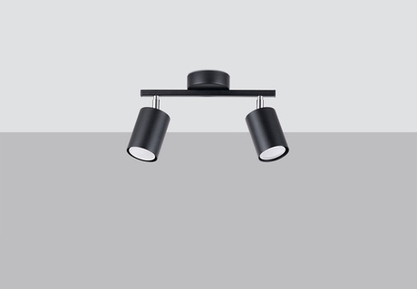 Ceiling lamp LEMMI 2 black + 2x LED Bulb GU-10 4000K Cool White 7W 530lm