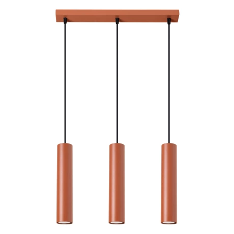 Pendant lamp LAGOS 3L red ochre