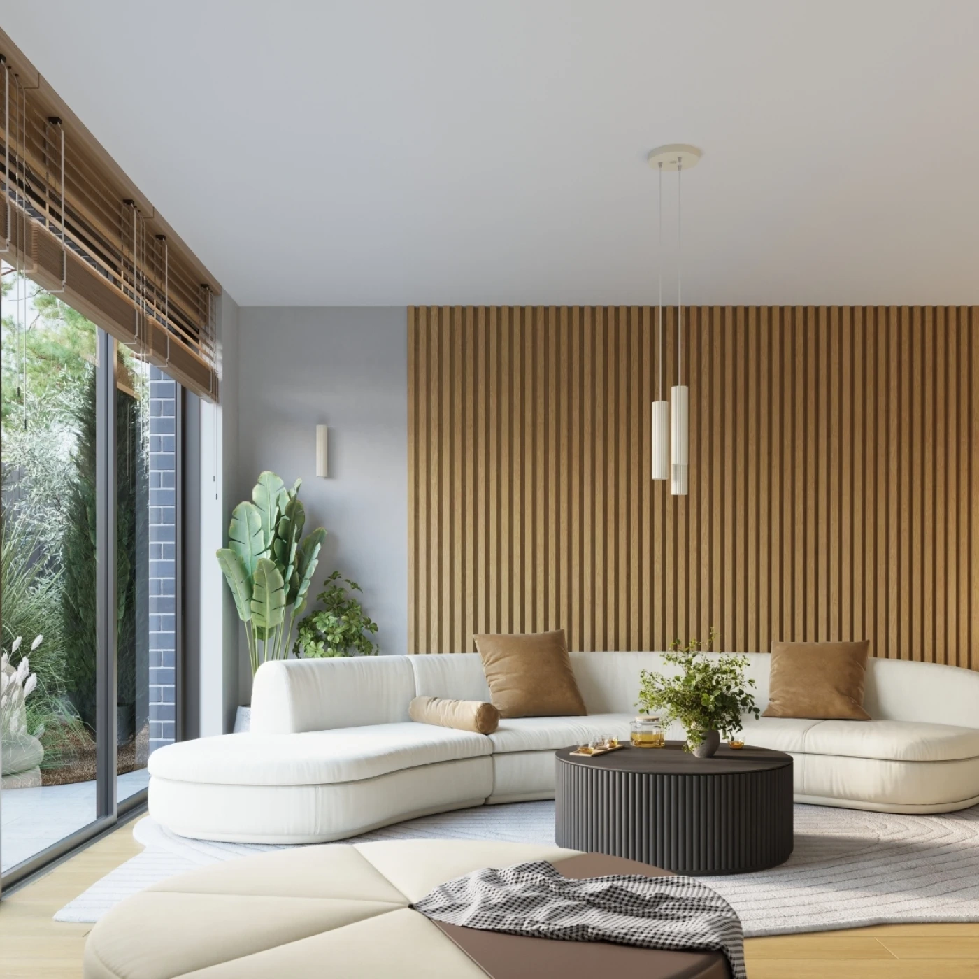 Wall lamp KARBON 30 beige